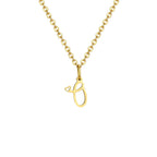 Women's necklace with initial letter and heart pendant o