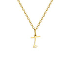 Women's necklace with initial letter and heart pendant t