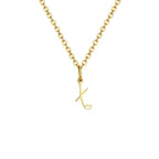 Women's necklace with initial letter and heart pendant x