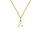 Women's necklace with initial letter and heart pendant z