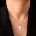 Women's Necklace Compass Pendant Compass Rose Cardinal Silver