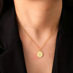 Women's Necklace Compass Pendant Compass Rose Cardinal Gold