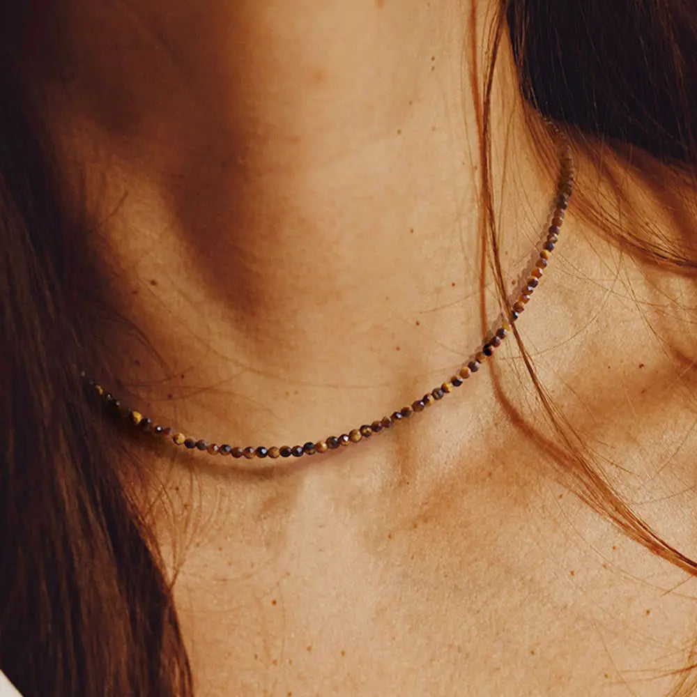 Women's Necklace with Tiger's Eye Stone