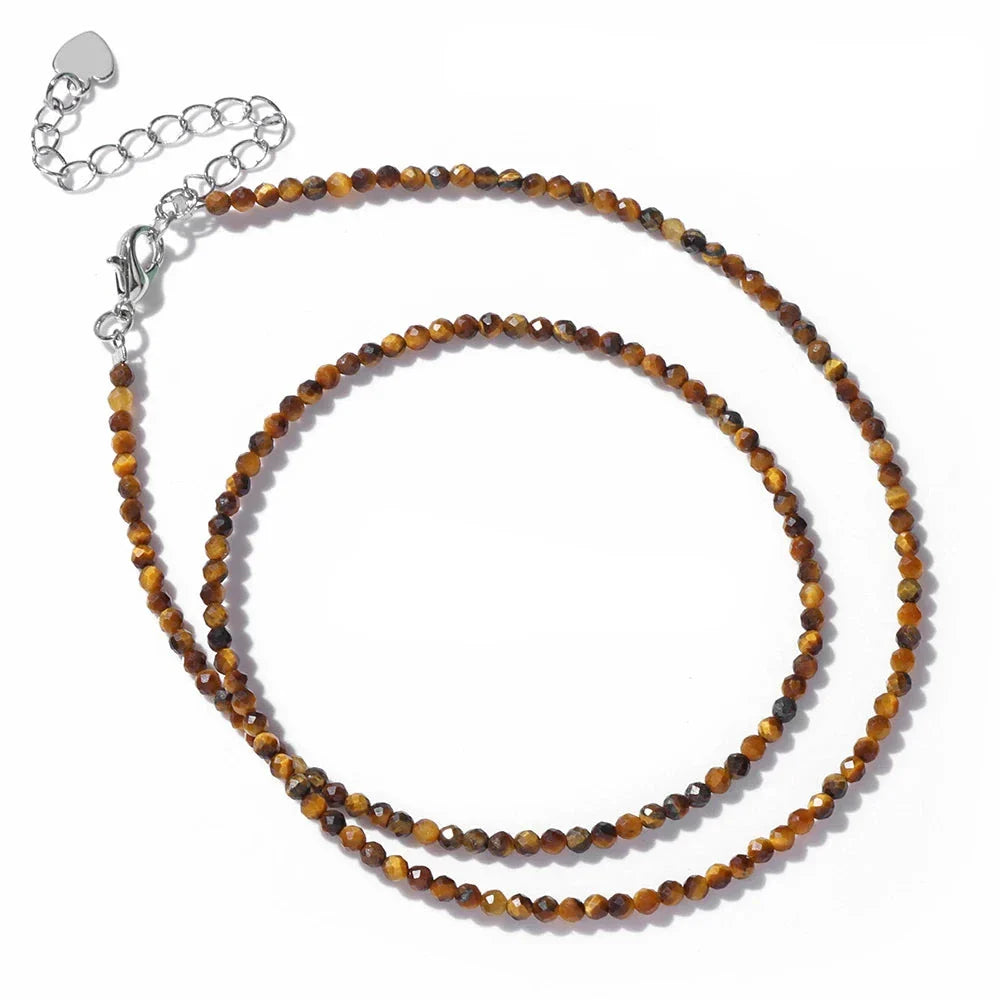 Women's Necklace with Tiger's Eye Stone