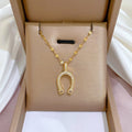 Horsehoe Nail Necklace Lucky Charm Hoof Pendant