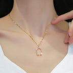 Horsehoe Nail Necklace Lucky Charm Hoof Pendant