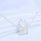 Giraffe Necklace Silver