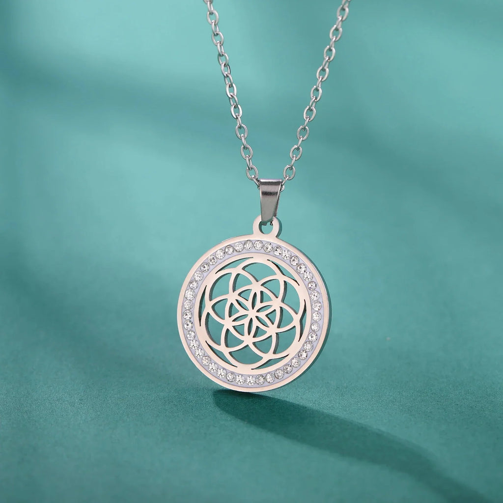 Graine de Vie Necklace Women’s Pendant Flower of Life Silver