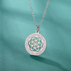 Graine de Vie Necklace Women’s Pendant Flower of Life Silver