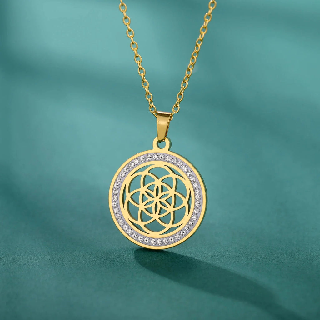 Graine de Vie Necklace Women’s Pendant Flower of Life Gold
