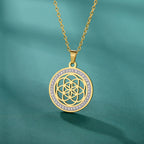 Graine de Vie Necklace Women’s Pendant Flower of Life Gold