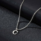 Men's necklace with initial pendant c