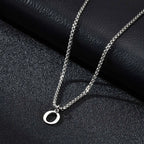 Men's necklace with initial pendant o