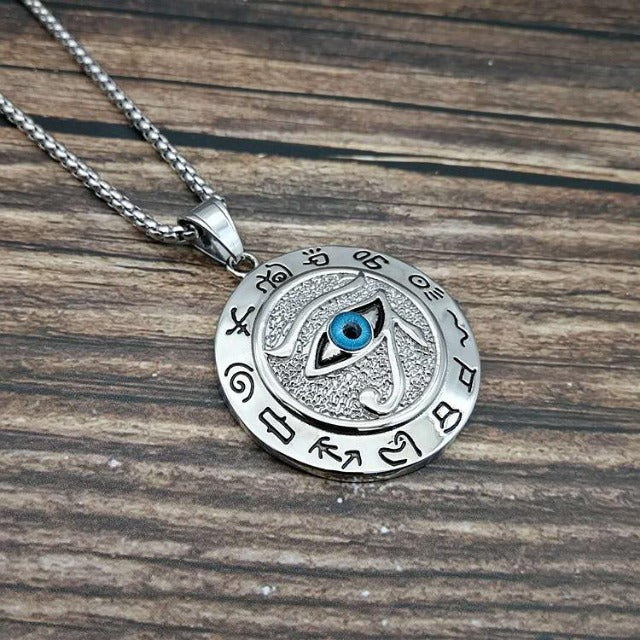 Egyptian Horus Silver Necklace