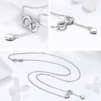 Infinity Necklace Pendant in Silver