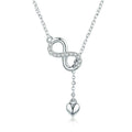 Infinity Necklace Pendant in Silver
