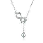 Infinity Necklace Pendant in Silver