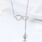 Infinity Necklace Pendant in Silver