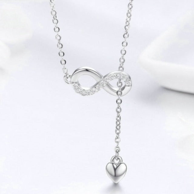 Infinity Necklace Pendant in Silver