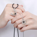 Sun Moon Couple Necklace silver