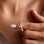 Necklace & Cross Medallion for Women silver