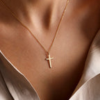 Necklace & Cross Medallion for Women gold