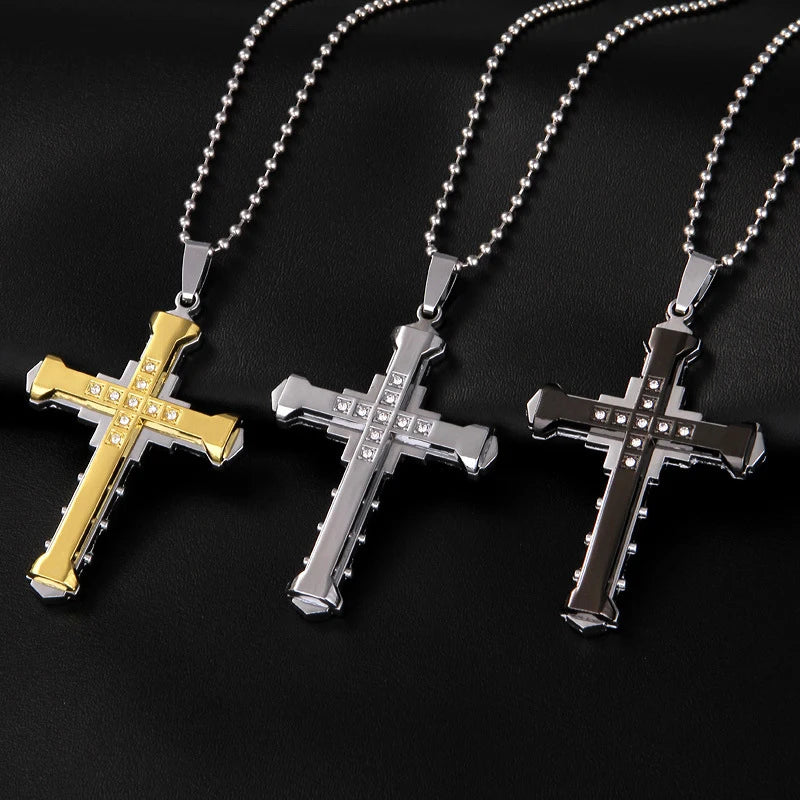 Cross Necklace & Pendant for Men silver