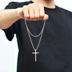 Men’s Necklace & Medallion Silver Cross