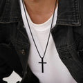 Men’s Necklace & Medallion Black Cross