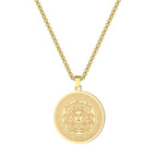 Medusa Gorgon Greek Necklace Gold