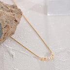 Necklace with Natural Pearls gold