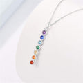 7 Chakras Natural Stone Pendant Necklace Chain for Men and Women