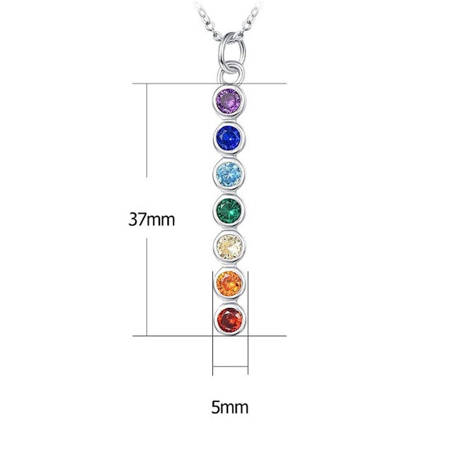7 Chakras Natural Stone Pendant Necklace Chain for Men and Women
