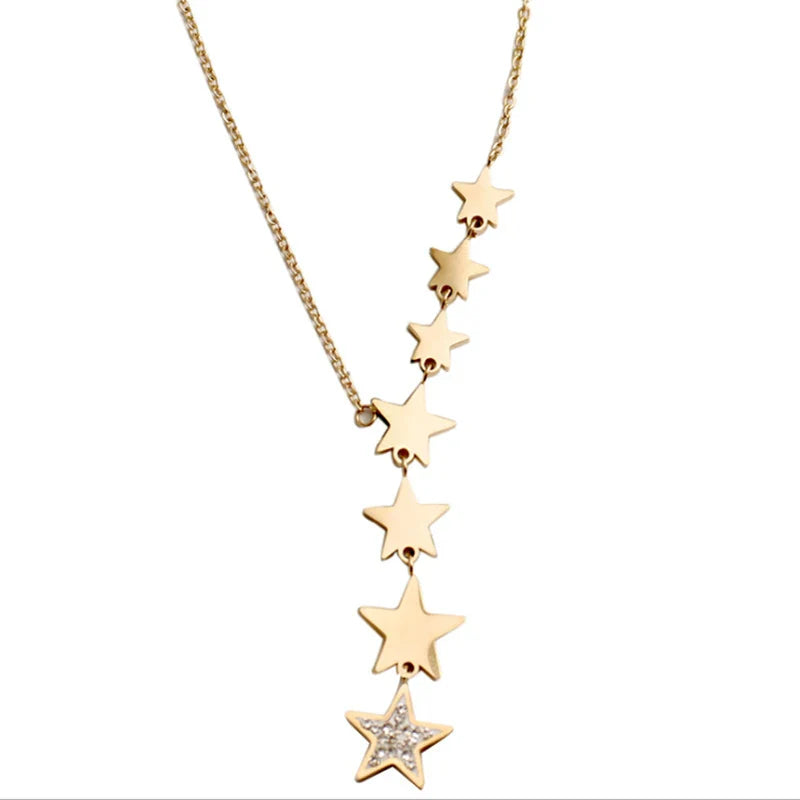 Multiple Stars Pendant Necklace