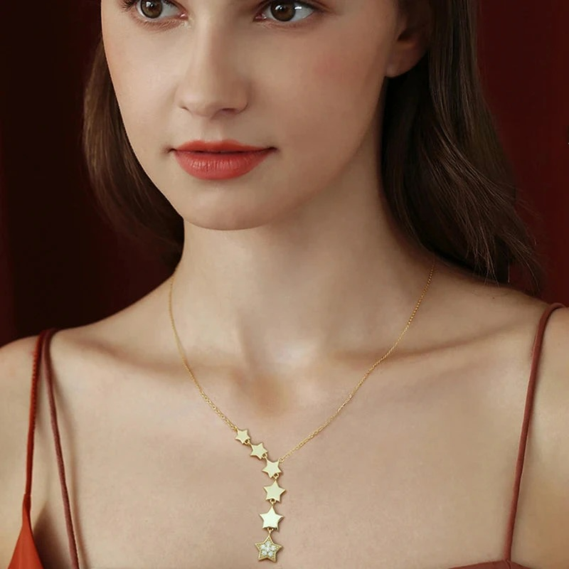 Multiple Stars Pendant Necklace
