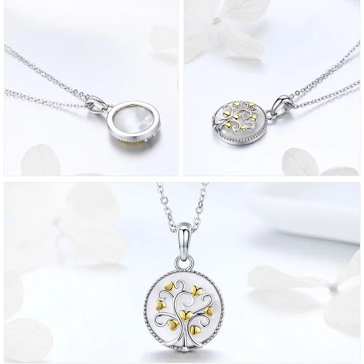 White Tree of Life Pendant Necklace