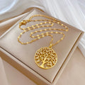 Tree of Life Pendant Necklace with Crystal