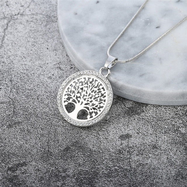 Women's Tree of Life Pendant Necklace silver