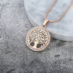 Women's Tree of Life Pendant Necklace rose gold