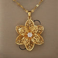 Pendant Necklace with a Pretty Rotating Anti-Stress Flower