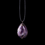 Tree of Life Natural Stone Ball Pendant Necklace amethyst