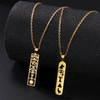 Egyptian Hieroglyphs Cartouche Pendant Necklace