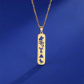 Egyptian Hieroglyphs Cartouche Pendant Necklace gold style 2