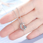 Cat Zircon Silver Pendant Necklace