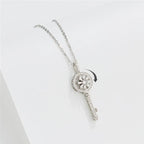 Anti-Stress Rotating Key Pendant Necklace silver