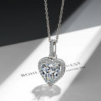 Heart Pendant Necklace in Silver for Women