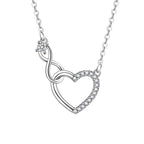 Infinite Silver Heart Pendant Necklace