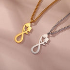 Infinite Couple Pendant Necklace Silver