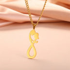 Infinite Couple Pendant Necklace Gold