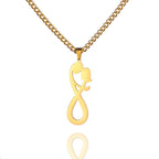 Infinite Couple Pendant Necklace Gold